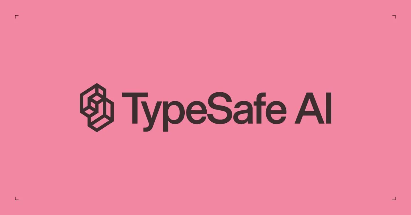 TypeSafe AI logo on the company's pink brand card